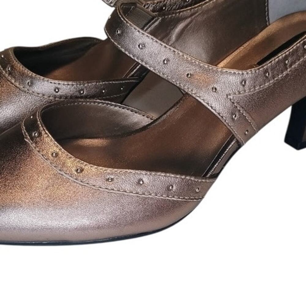Array Silver 3” pump with stud detail, High ankle strap Women’s size 8.5m - Picture 8 of 16